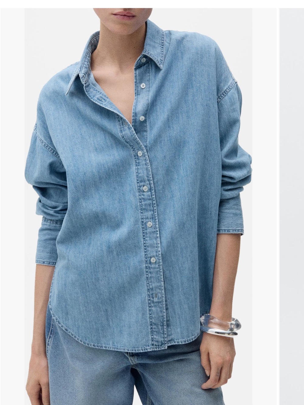 Mango Chambray Button Up
